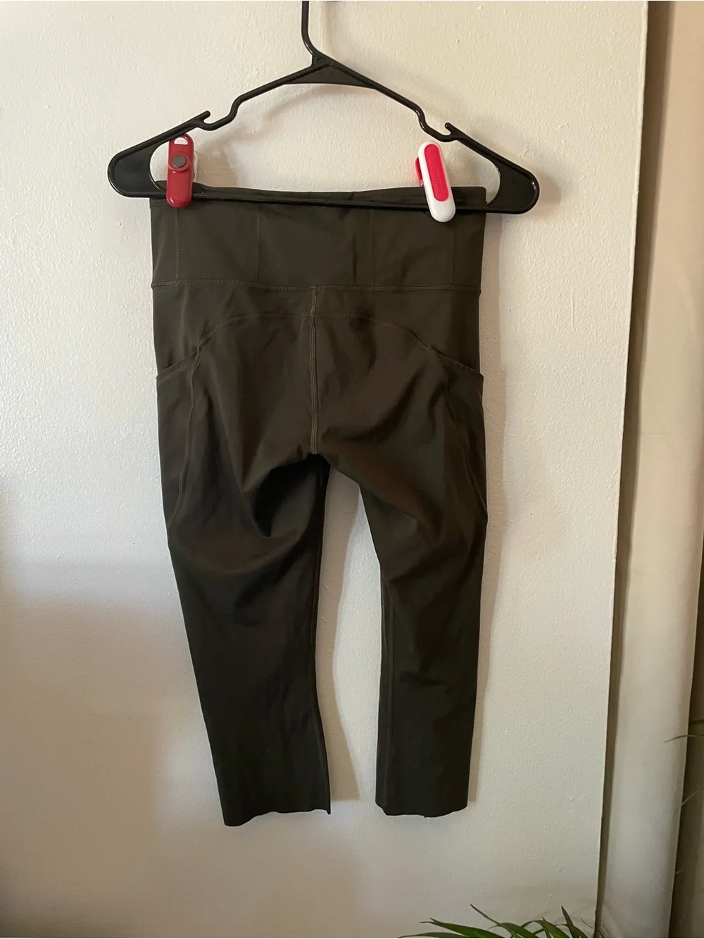 Lululemon Fast & Free Crop II Olive Green